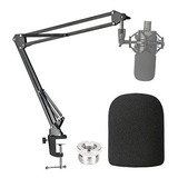 Filtros Antipop - Audio-technica At2020 Mic Boom Arm With Fo