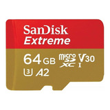 Cartão De Memória Sandisk  Extreme Com Adaptador Sd 64gb