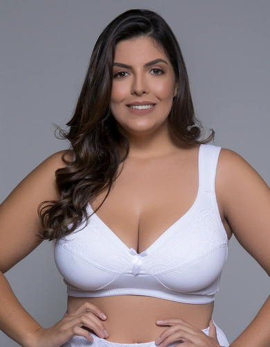 Sutiã Reforçado Sem Aro Com Renda Bruvi (1571) Plus Size | MercadoLivre