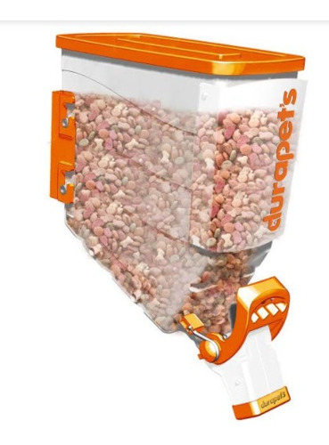 Dispenser Individual Para Ração 40 Litros Durabox  Laranja