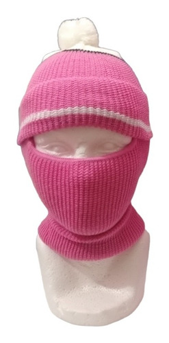 Gorra Rosa Pasamontañas Termico Esquí Frío Invierno 