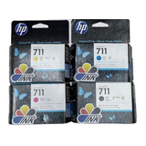 Cartuchos Hp Kit X4 711 Negro 80ml + C-m-y Originales