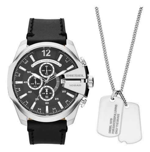 Set Reloj Diesel Hombre - Dz4559 Mega Chief Chrono