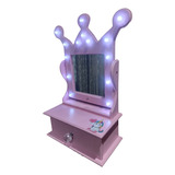 Maquillador Infantil De Mesa +pintado Y Barnizado + 14 Luces