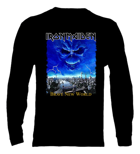 Polera Manga Larga Iron Maiden - Ver 32 - Brave New World