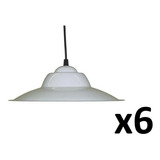 Lampara Colgante Chapa Industrial Galponera 32cm Pack X6