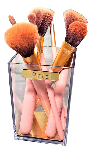 Kit 2 Porta Pincel Organizador Maquiagem Acrilico Influencer