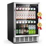 Refrigerador De Bebidas De 24 Pulgadas, 190 Latas Integrado/