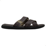 Chinelo Slide Masculino Cartago Genebra Marrom/preto