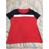 Tommy Hilfiger Blusa Para Dama Talla L  Roja-azul