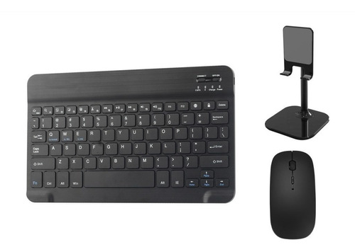 Kit Teclado, Mouse Bluetooth E Soporte Para Celular/tableta