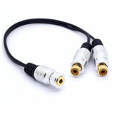 Cable Divisor De Audio Estereo 3,5mm A 2 Rca Hembra A Hem...