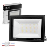 Refletor Super Led 400w Holofote Bivolt Ip67 Cor Da Luz Branco Quente Rfe:6621 Flex Lumi