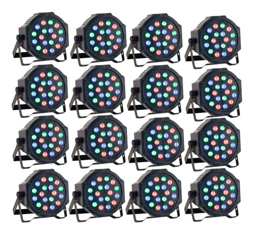 16 Cañon De Leds 18 Led 1w Dmx Automatico Audioritmico Rgb 