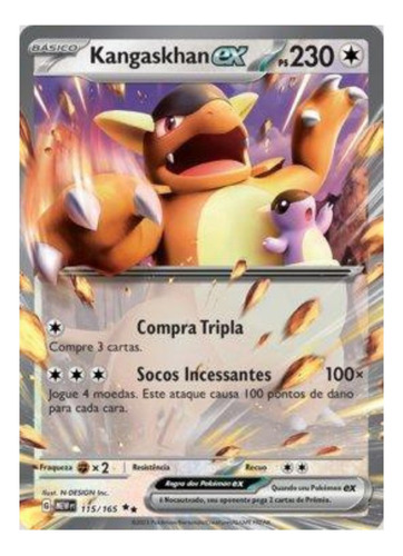 Carta Pokémon: Kangaskhan Ex (115/165) 151
