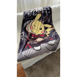 Pikachu Pokemon - Manta Polar Con Flecos Para Sillon