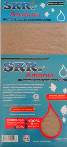 Esponja Filtrante Skrw Remove Ammônia 44x25cm