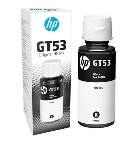 Botella De Tinta Original Hp Negra Gt53