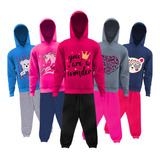 Kit 4 Conjuntos De Inverno Infantil Moletom Feminino Atacado