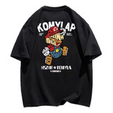 Camiseta Creative Pattern Splicing Graffiti Mario Fashion