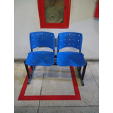 Cadeira Longarina 2 Lugares Azul