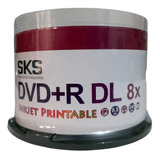 Dvd Doble Capa Imprimible 8.5gb Sks Pack 50 Unidades