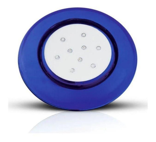 Luminária Led Piscina 9w 125mm Rosca 1/2 Pol. Azul