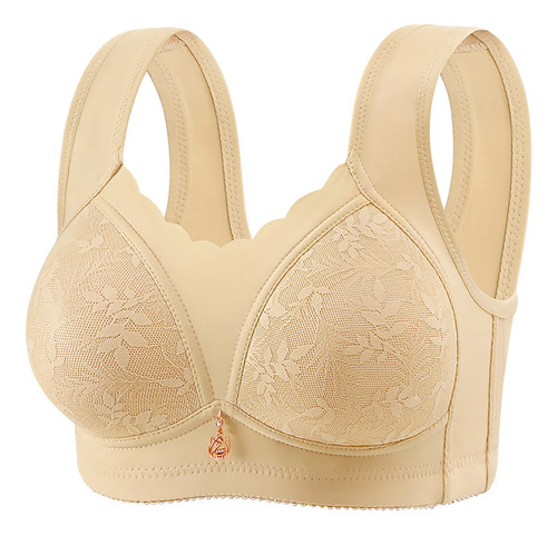 Bras Mujer Tallas Grandes Con Encaje Y Espalda Recogida
