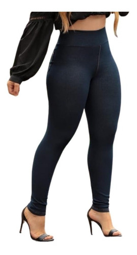 Calça Legue Jeans Plus Size G1 G2 G3 Modeladora Cintura Alta