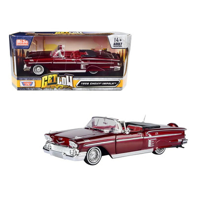 Motormax 1:24 1958 Chevrolet Impala Lowrider Color Vino | Envío gratis