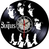 Combo Reloj En Vinilo Lp The Beatles + Pin Metálico