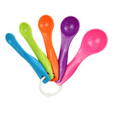 Set Juego Cucharas Medidoras X 5 Plasticas Cocina Reposteria