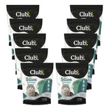 Kit 10 Areia Gato Sílica Fina Grossa Premium 1,5kg Club Pet