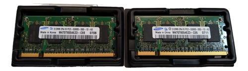 Memorias X2 Samsung Sodimm 512mb 2rx16 Pc2 5300s 555 12 A3