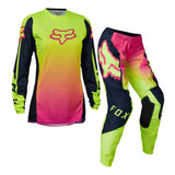 Traje Para Motocross De Mujer Fox 180 Leed Rosa