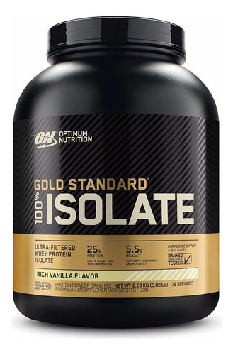 Optimum Nutrition Gold Standard 100 Isolate 5 Lbs Sabor Vainilla