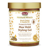 African Pride Moisture Miracle Max Hold - Gel De Peinado Con