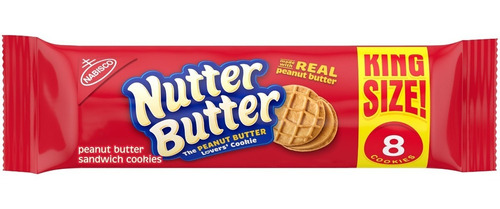 Galletas Nutter Butter King Size Crema Cacahuate Relleno