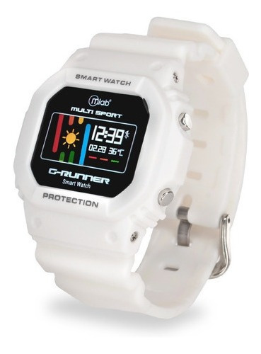 Smartwatch Mlab Waterproof G-runner Withe Blanco Bt Reloj
