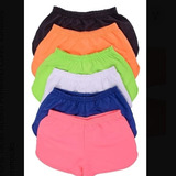 Kit Com 4 Shorts Feminino Tactel/caminhada/praia