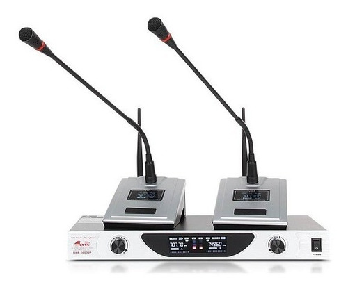 2 Microfonos Inalambrico Ganso Uhf Gbr Uhf-2600 