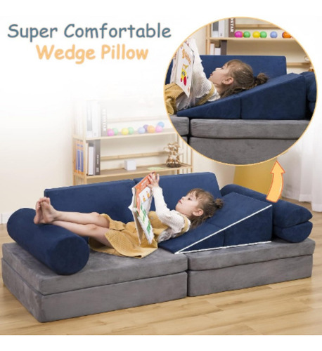 Sofa Sillon Impermeable Convertible En Sala De Juegos Niños