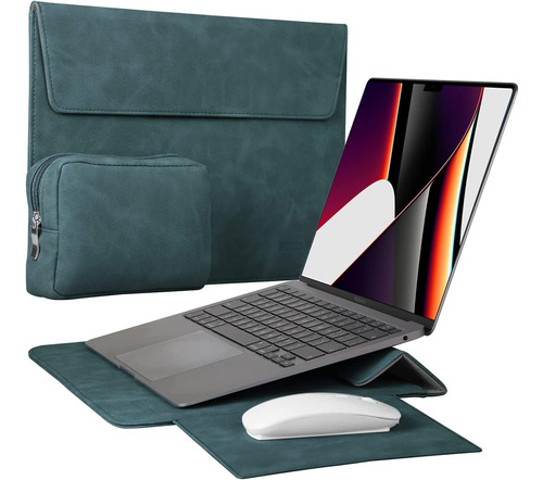 Funda De Notebook Delgada Towooz Y Bolso Organizador Verde