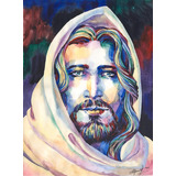 Vinilo Decorativo 60x90cm Jesus Cristo Color Moderno M7