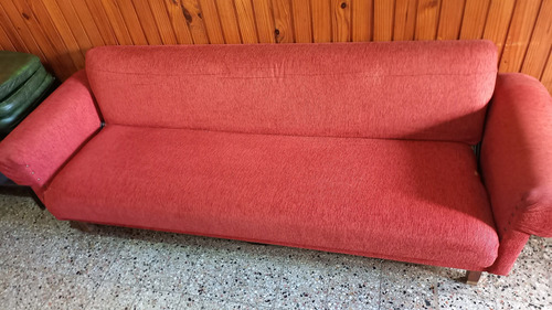 Sillón Sofá Cama 2 Cuerpos Rojo