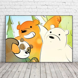 Cuadro Decorativo We Bare Bears Escandalosos Panda, Polar