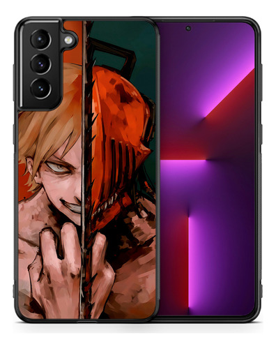 Funda Galaxy Tpu Denji Chainsaw Man Art Makima Pochita Anime