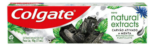 Creme Dental Colgate Natural Extracts Carvão Ativado E Menta