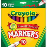 Crayola Rotuladores De Linea Ancha Colores Clasicos 10 