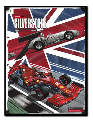 #1352 - Cuadro Decorativo - Ferrari Formula Uno Poster Retro